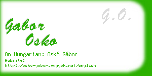 gabor osko business card